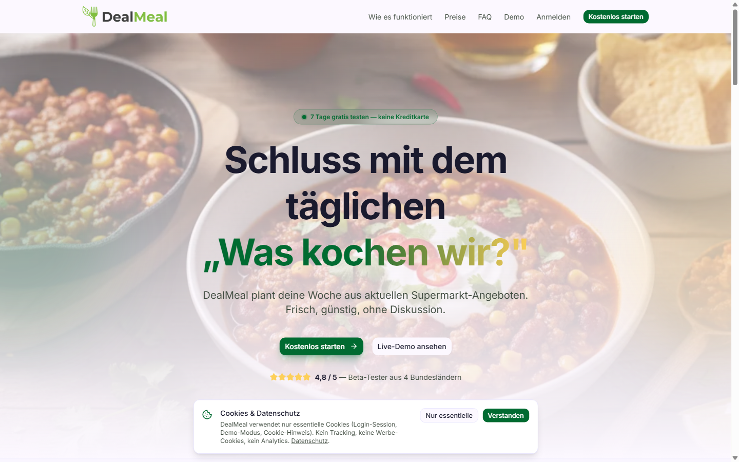 Screenshot von dealmeal.app